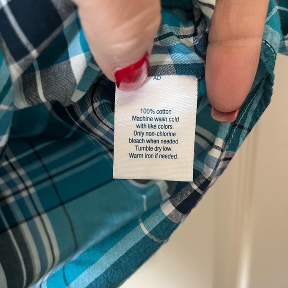 NWT Men's Urban Pipeline Turquoise Plaid Shirt Size Medium - Picture 4 of 13